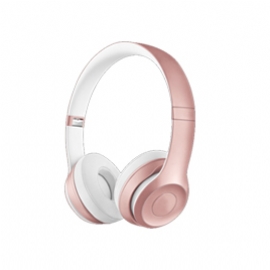 粉白色护耳耳机